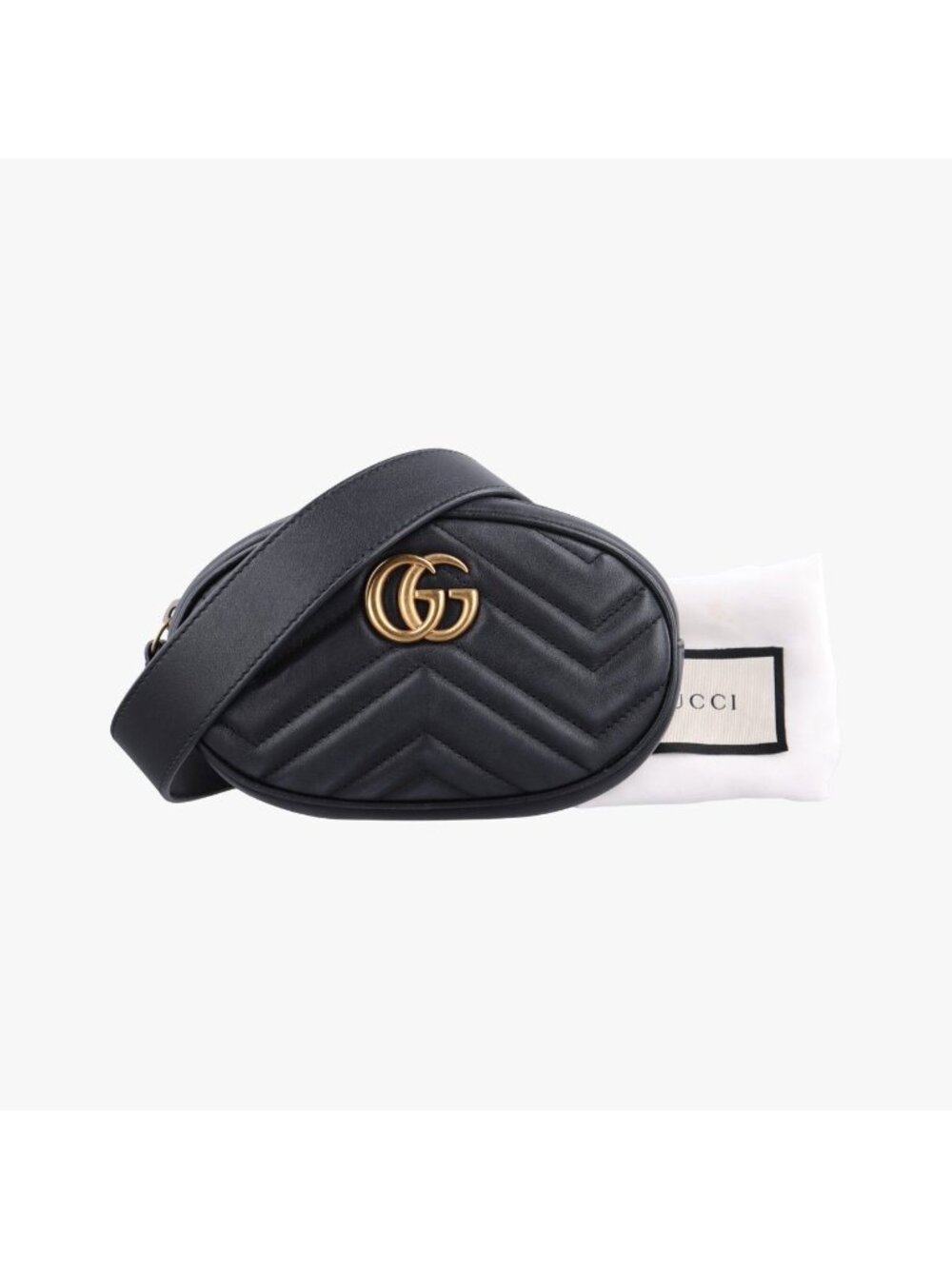 Gucci GG Marmont Black Leather Handbag